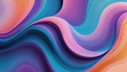 Abstract background with vibrant wavy lines in blue, pink, purple, and orange colors.