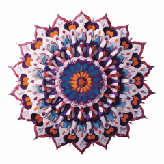 Intricate Mandala Pattern Design Symmetrical Line Art for Decoration Coloring
