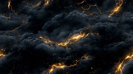 Dramatic sky pattern with lightning, electrifying atmosphere for design and background use