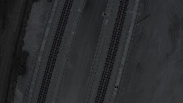 Aerial video over the railway bridge at emek Ayalon from Jerusalem to Tel Aviv. 