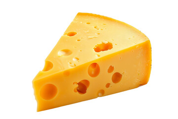 Fresh Gouda Cheese Slice for Healthy Sandwich Alternatives Isolated on Transparent Background