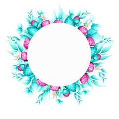 frames made of plants and wild berries