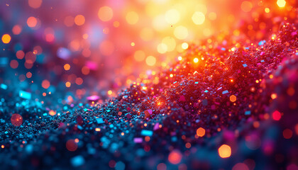 Abstract mosaic background with colorful shards, dynamic and energetic