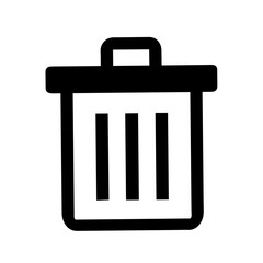 Icon for deleted items and recovery.