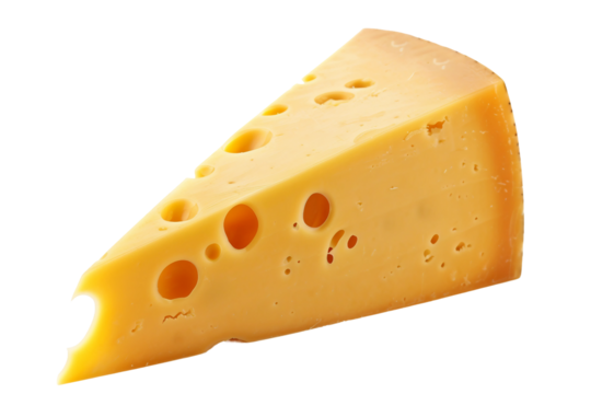 Delicious Gouda Cheese Slice Perfect for Charcuterie Boards Isolated on Transparent Background