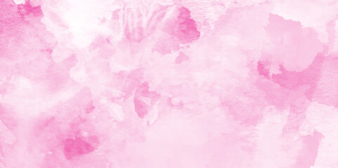 Fototapeta premium abstract Pink and white watercolor background, Soft smeared aquarelle painted magenta watercolor canvas for splash design, in seamless pattern for design art work and interior or exterior.
