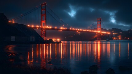 Fototapeta premium Golden Gate Bridge at Night