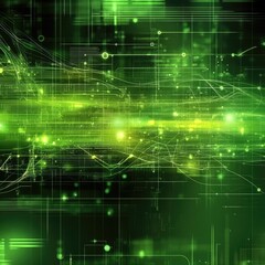 Obraz premium Abstract green data visualization background