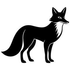 silhouette of a fox