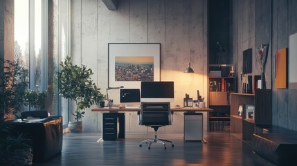 Fototapeta premium LÃ¤chelnder Webentwickler im modernen BÃ¼ro