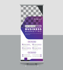 Roll up banner design template, pull up design, banner stand or flag design for business, Banner Layout design