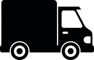 truck silhouette vector icon design