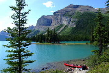 lake in the mountains, Jasper Alberta, Canadian Rockies