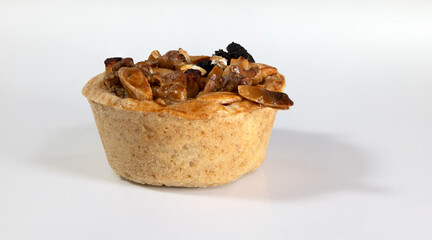 Close-Up of a Delicious Fruit and Nut Tart
