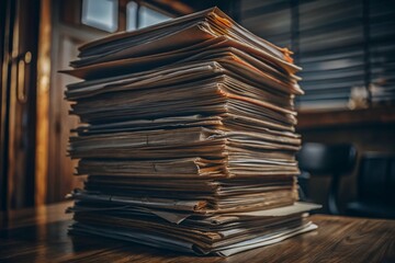 Fototapeta premium stack of papers