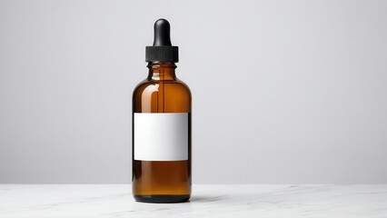Fototapeta premium Present your branding concepts with a stylish and realistic oil tincture mockup. Ideal for product showcases, this mockup offers detailed textures and high-resolution quality.
