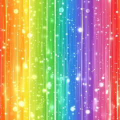 Festive design created by seamless texture with sparkling rainbow stripes