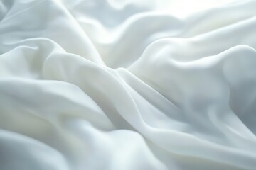 Obraz premium Soft White Fabric with Gentle Waves and Texture