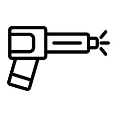 Airbrush Tool Vector Line Icon Design