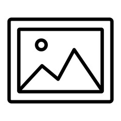 Art Gallery Vector Line Icon Design