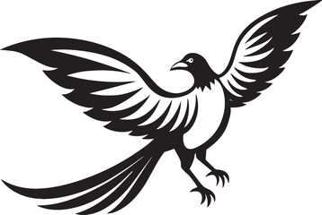 Bird vector art illustration on a white background
