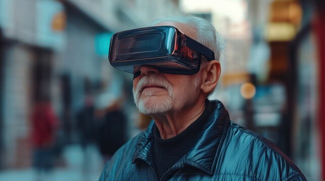 A senior citizens using modern technology, highlighting the digital inclusion of older adults. Generative AI