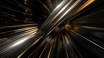 Abstract Gold and Black Stripes
