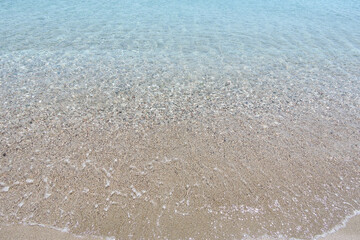 sea view on a clear summer day full of sun. Panorama of the island of Rhodes.	
