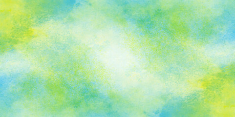 Abstract yellow and blue watercolor background. aquarelle colorful stains on paper. pastel watercolor background. Explosion of colored powder on white texture background.