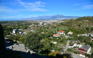 Obraz premium A view of Shkodra, Albania
