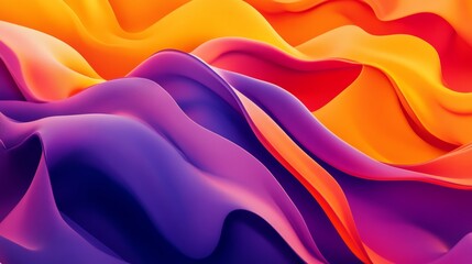 Obraz premium Abstract Art with Bold Colors Pattern in Waves of Red, Pink, Orange, Purple