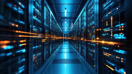 Fototapeta premium Emphasizing the resilience of digital systems in challenging disruptions through IT technology background. Concept IT Resilience, Digital Systems, Disruption Challenges, Technology Background