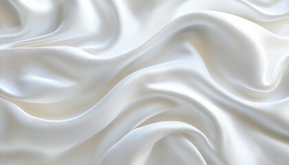 Obraz premium White Silk Waves with Soft Drapery Elegant Texture