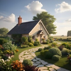 Small Home with a Beautiful, Vibrant Garden