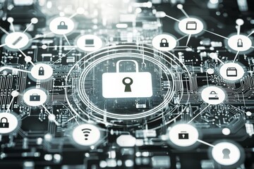 Cybersecurity concept of  Cyber Security and Digital Data Protection Concept