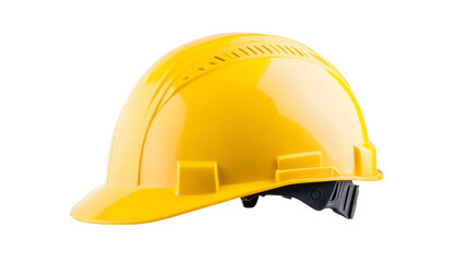 Fototapeta premium Yellow safety helmet isolated on transparent background