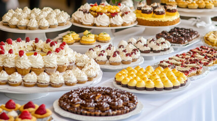 Festive Desserts Displayed on a Beautiful Table Setting