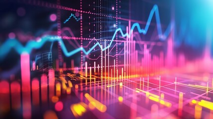 Fototapeta premium Investment Returns Analysis with Data Visualization