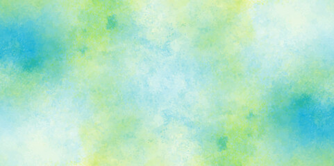 Abstract yellow and blue watercolor background. aquarelle colorful stains on paper. pastel watercolor background. Explosion of colored powder on white texture background.