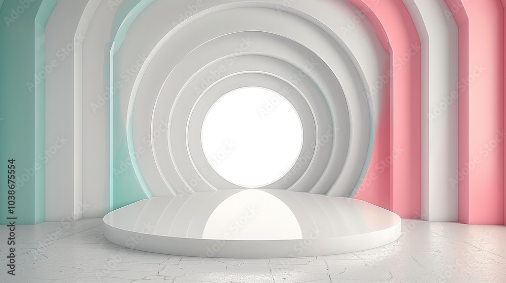 Aufkleber minimalist new year design, sleek lines and abstract geometry, elegant glowing backdrop.