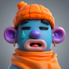3D Round Colorful Characters 