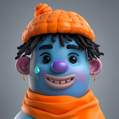 3D Round Colorful Characters 