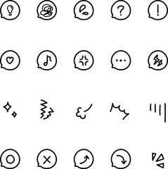 感情を表すアイコンセット
