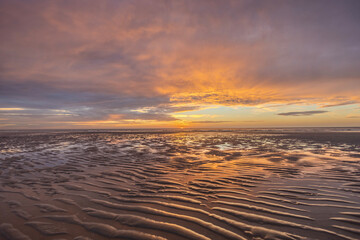 Autumn sun on the beach