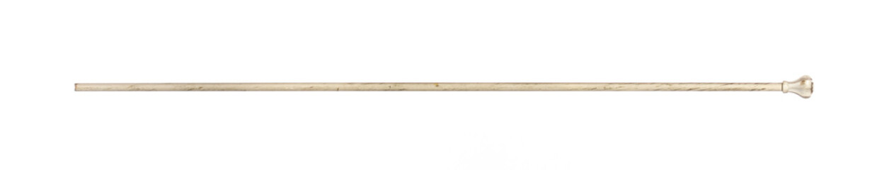 medieval white staff isolated on white background
