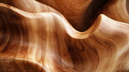 Obraz premium Smooth curved wood showcasing the beauty of natural textures and flowing forms.