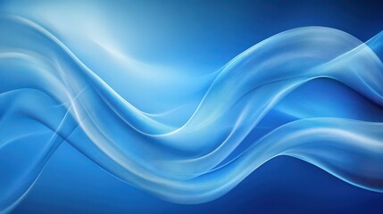 Abstract Blue Waves with Soft Fluid Patterns
