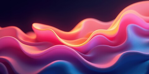 Fototapeta premium A vibrant abstract wave of soft colors, creating a dreamy atmosphere perfect for backgrounds, technology themes, or creative projects.