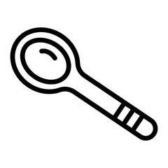 Spoon Vector Line Icon Design