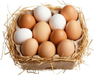 Visual representation of eggs within straw, highlighting sustenance for individuals.